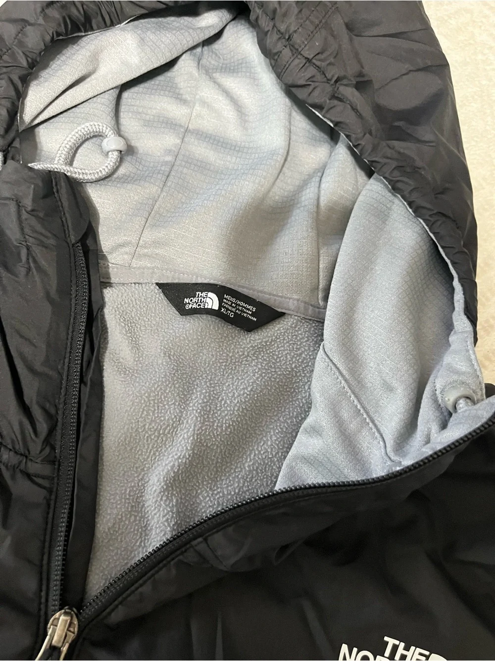 The North Face Men's Black & Gray Hooded Jacket XL